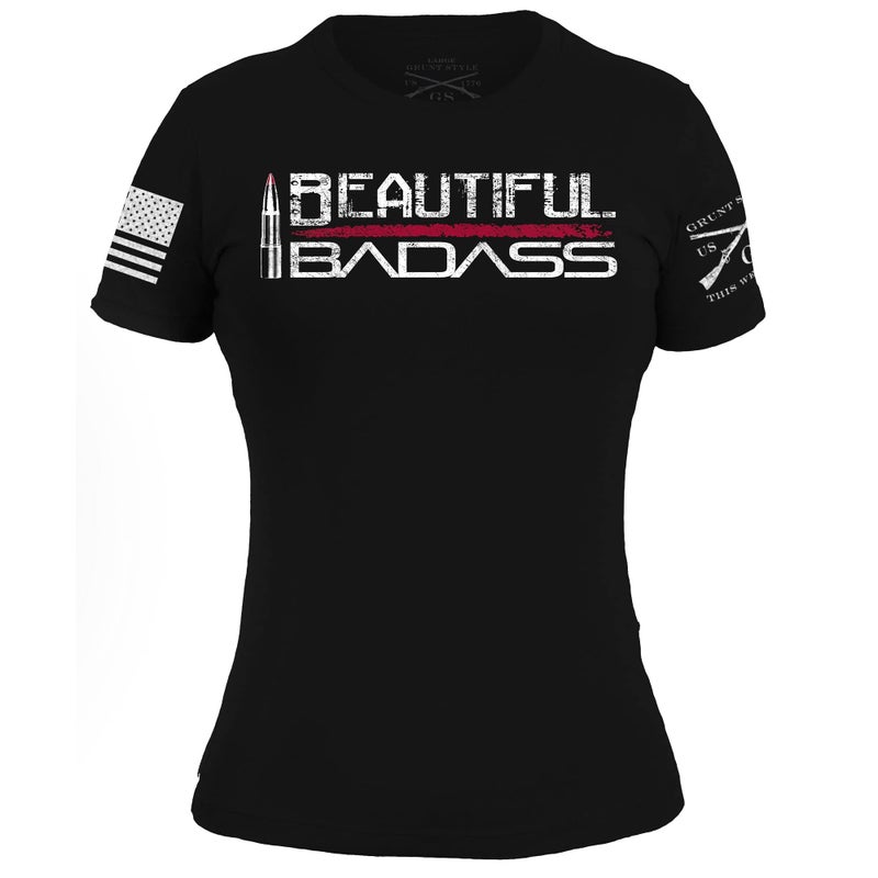 Grunt Style Beautiful Badass - Women's T-Shirt (Black, X-Large) - Image 1